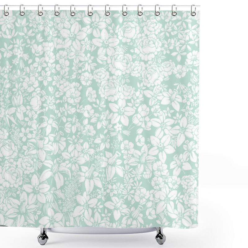 Personality  Flower Pattern Light Shower Curtains