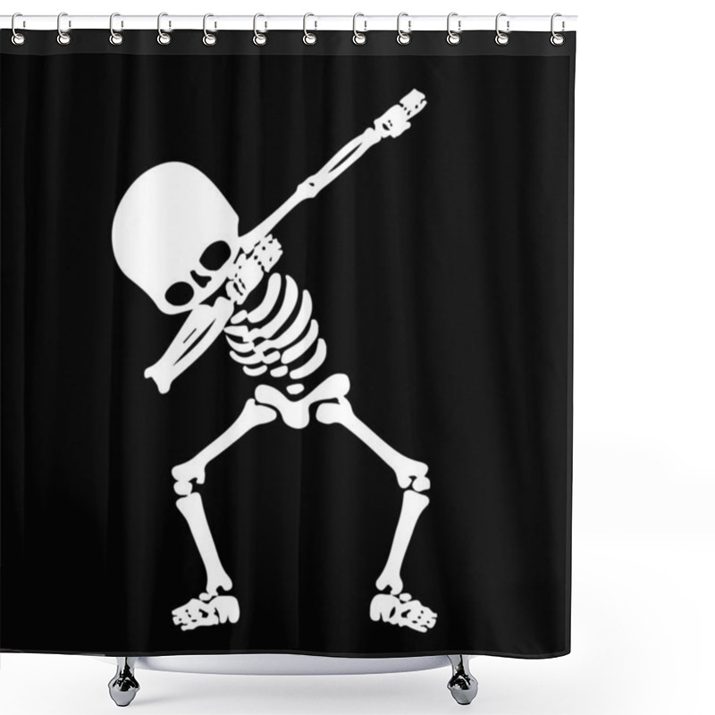 Personality  Skeleton Dabbing, A  Group Of Skeletons Doing Dab Shower Curtains