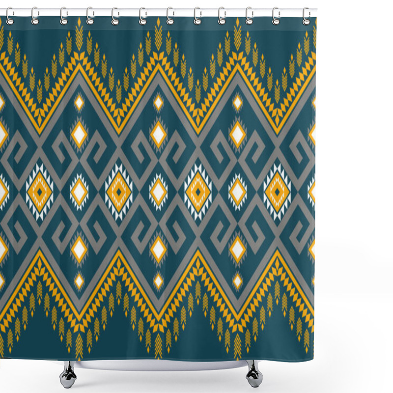 Personality  Ethnic Geometric Seamless Pattern. Geometric Ethnic Pattern Can Be Used In Fabric Design For Clothes, Decorative Paper, Wrapping, Textile, Embroidery, Illustration, Vector, Carpet Shower Curtains