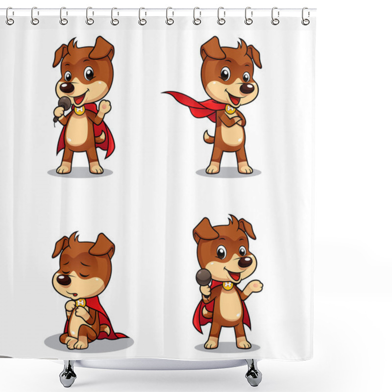 Personality  Superhero Puppy Dog 01 Shower Curtains