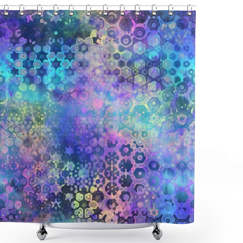 Personality  Seamless Iridescent Rainbow Light Pattern For Print Shower Curtains