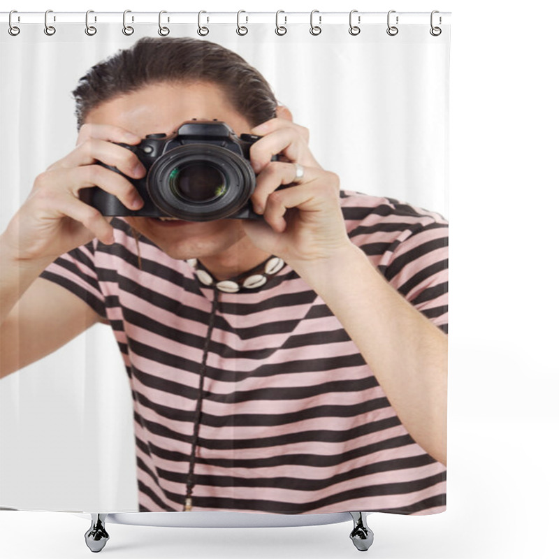 Personality  Photographer Shower Curtains