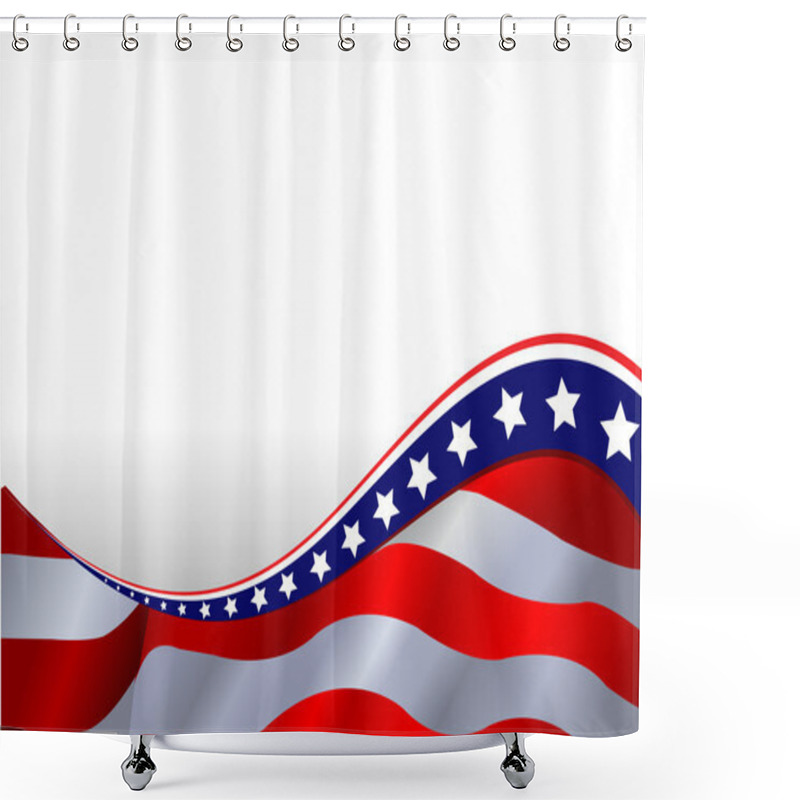 Personality  American Flag Background Shower Curtains