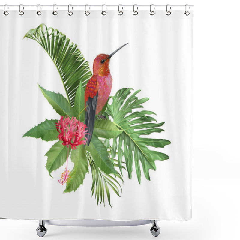 Personality  Hummingbird Tropic Arrangement Shower Curtains