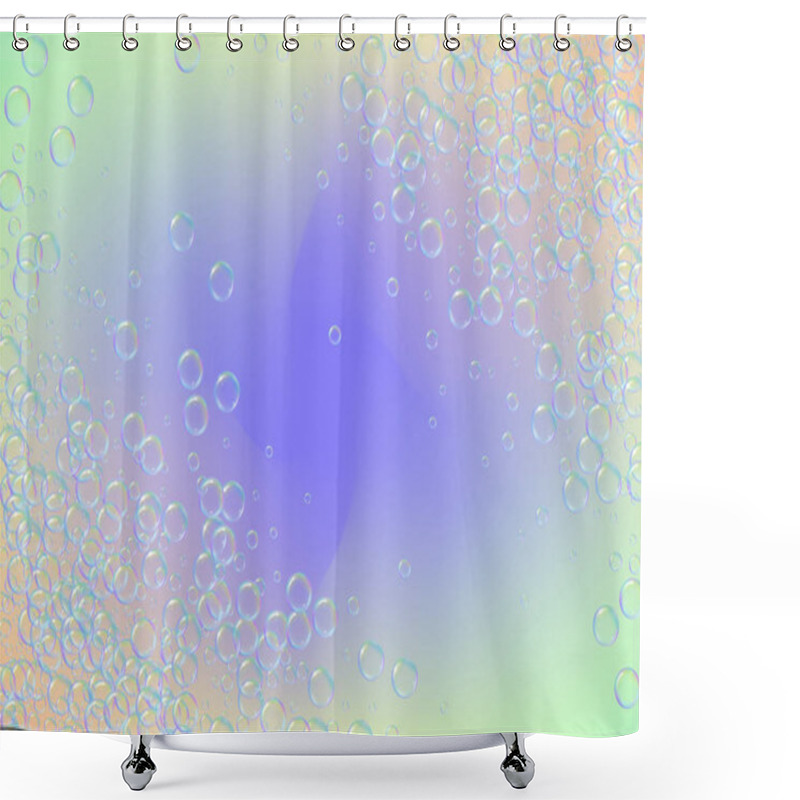 Personality  Soap Foam On Gradient Background Shower Curtains