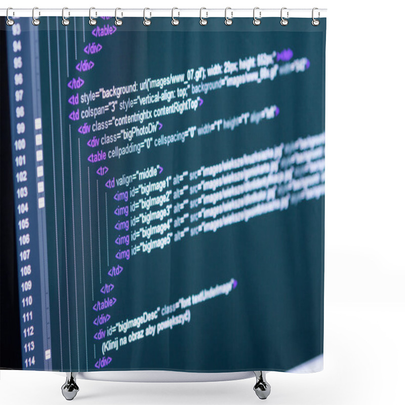 Personality  HTML Web Code Shower Curtains