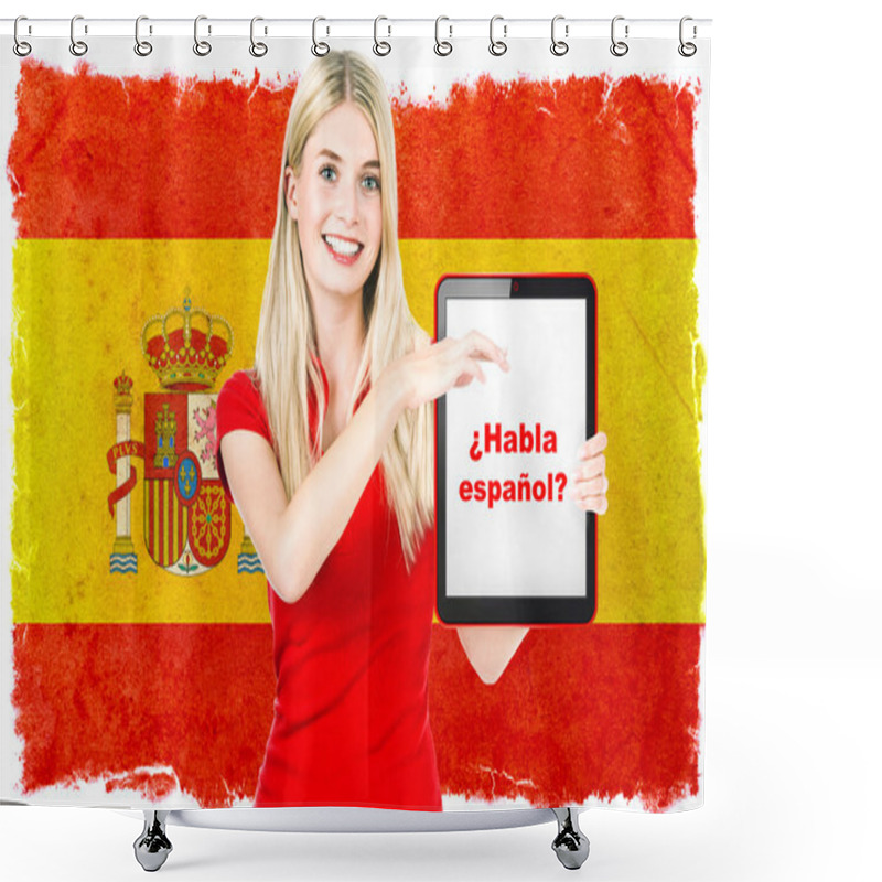 Personality  Spanish Language Learning Concept Shower Curtains