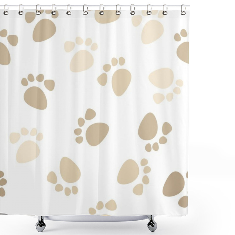 Personality  Seamless Footprint Pattern Shower Curtains