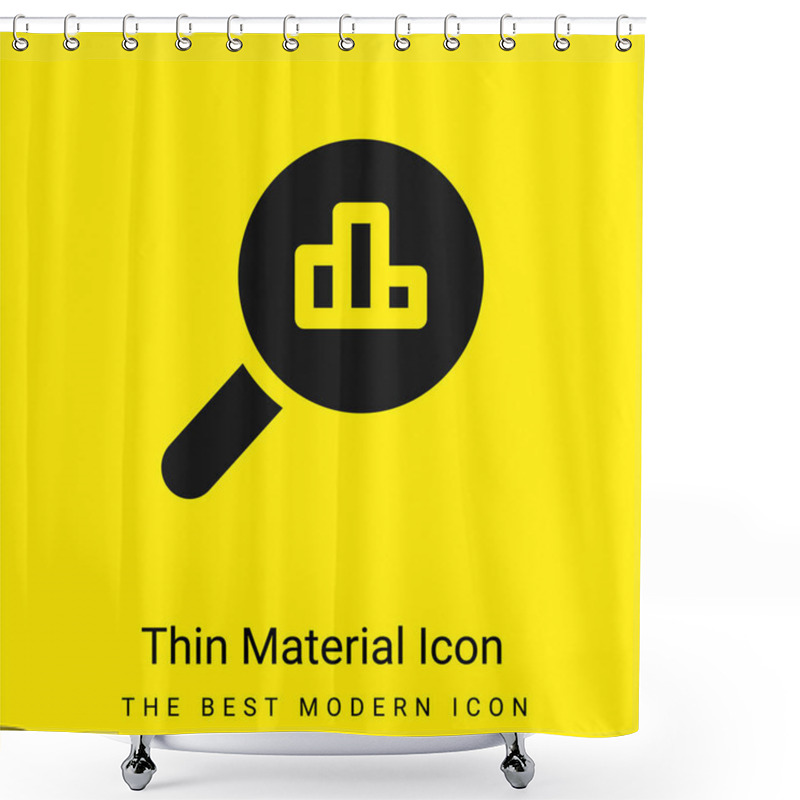 Personality  Analysis Minimal Bright Yellow Material Icon Shower Curtains