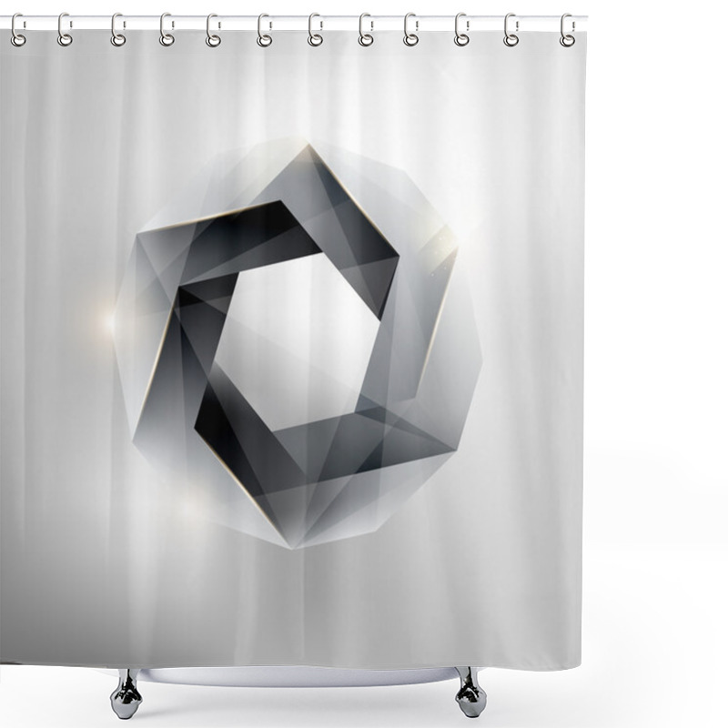 Personality  Abstract Geometric Form Shower Curtains