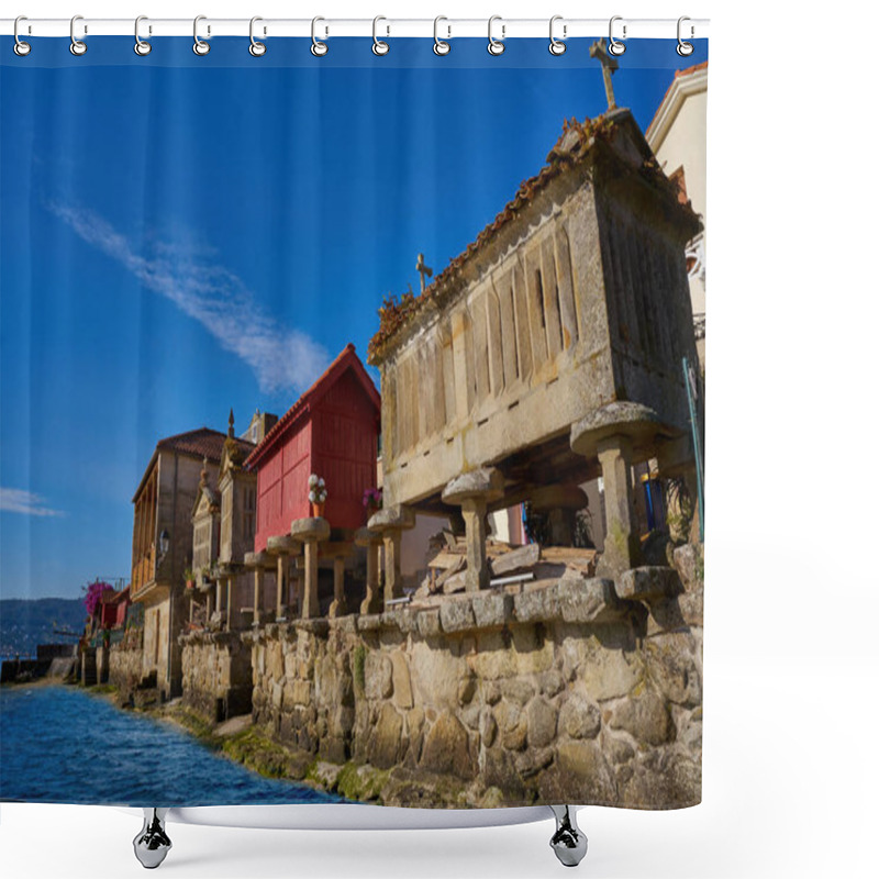 Personality  Horreo In Combarro Galician Village Of Pontevedra At Galicia Spain Shower Curtains