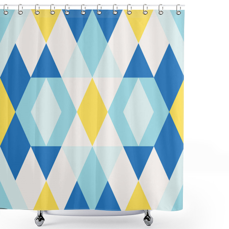 Personality  Abstract Geometrical Pattern Shower Curtains