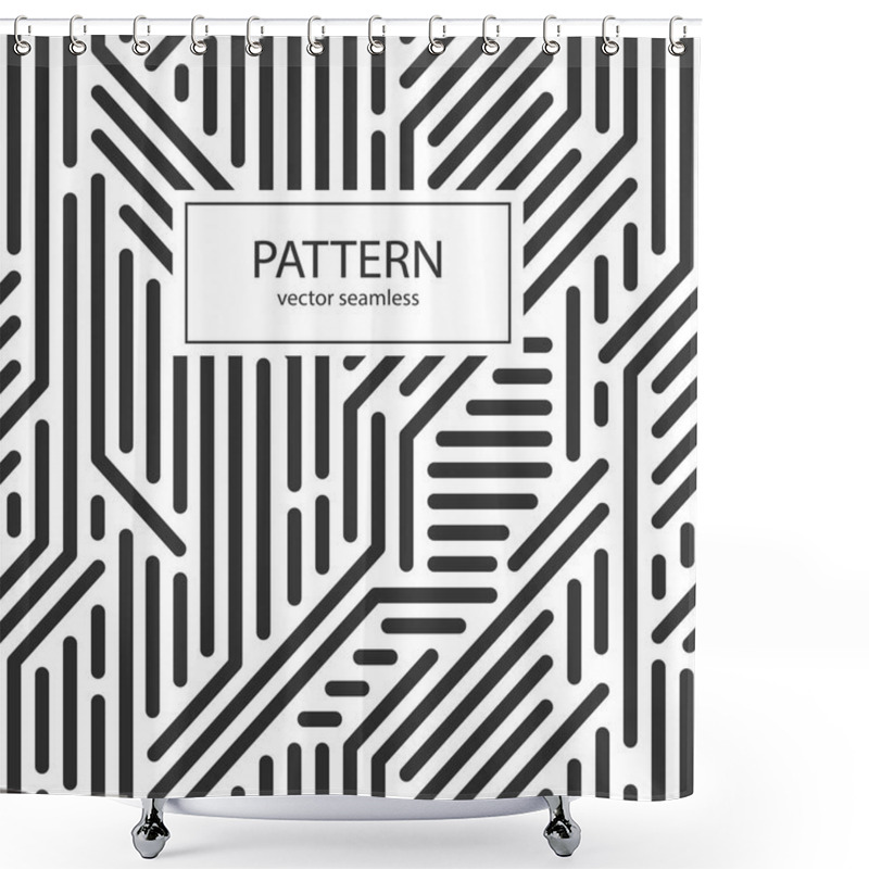 Personality  Striped Seamless Geometric Pattern. Shower Curtains