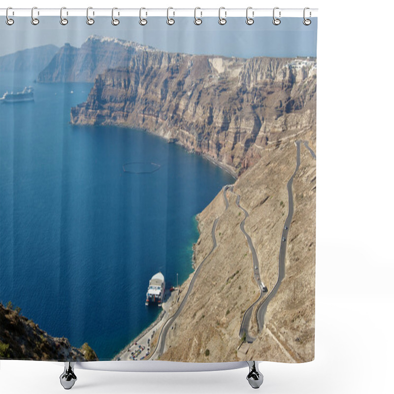 Personality  Santorini Island. Greece Shower Curtains