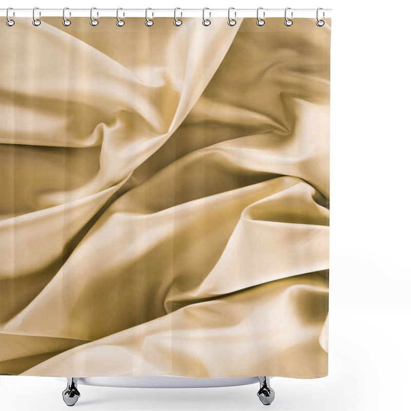 Personality  Golden Soft Silk Fabric Background Shower Curtains