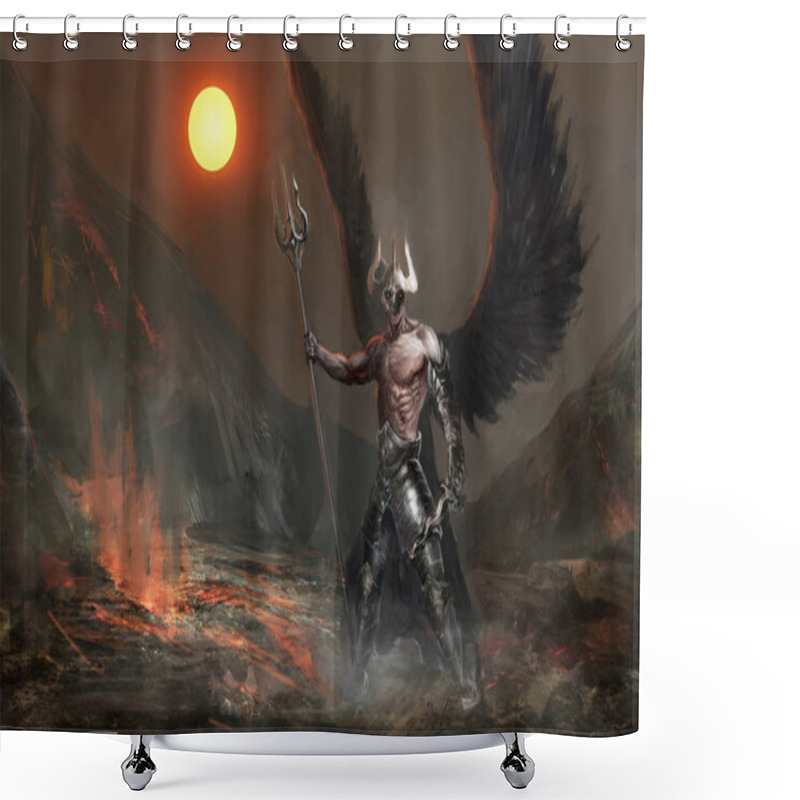 Personality  Fallen Angel Shower Curtains