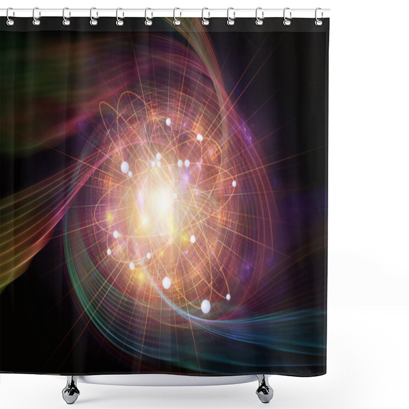 Personality  Atom Abstraction Background Shower Curtains