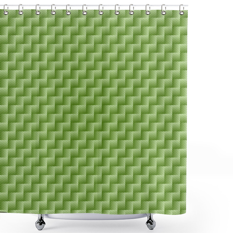 Personality  Green Seamless Checkered Pattern Shower Curtains