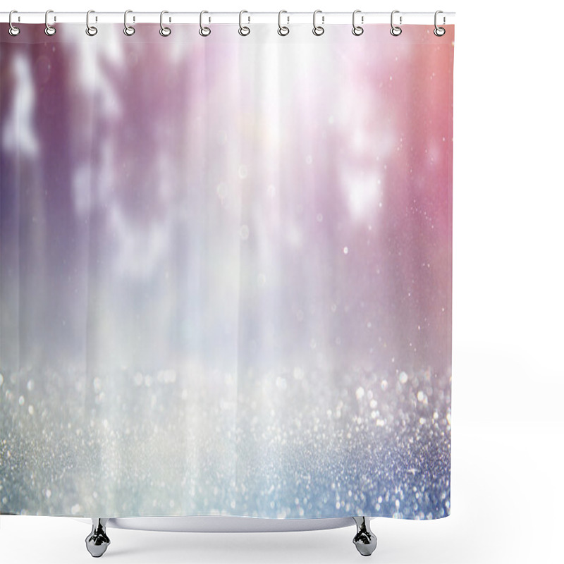 Personality  Abstract Photo Of Light Burst Among Trees And Glitter Bokeh Lights. Image Is Blurred And Filtered . Shower Curtains