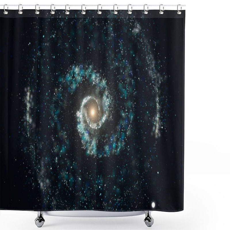 Personality  3d Rendering, The Magnificent Spiral Nebula. The Universe Background. Shower Curtains