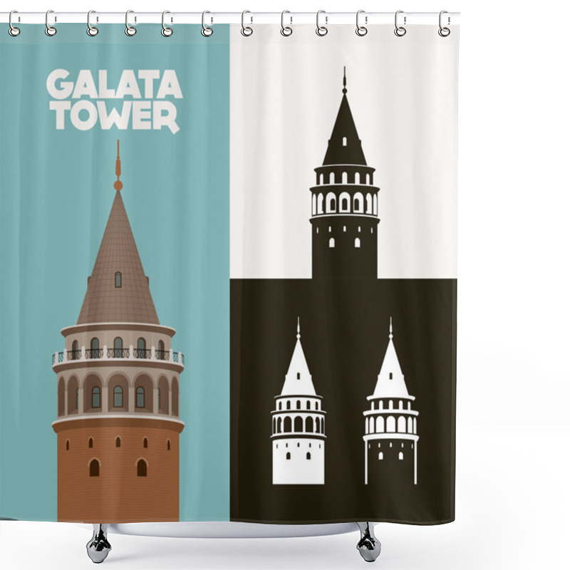 Personality  Galata Tower Galata Kulesi Shower Curtains