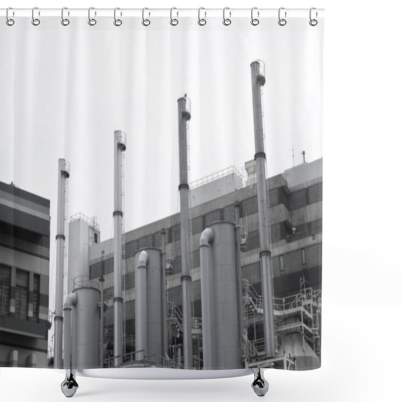 Personality  Petrochemical Plants In Hong Kong Shower Curtains