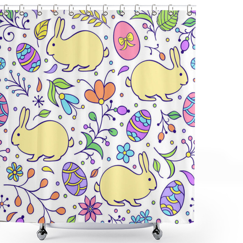 Personality  Easter Seamless Pattern Shower Curtains