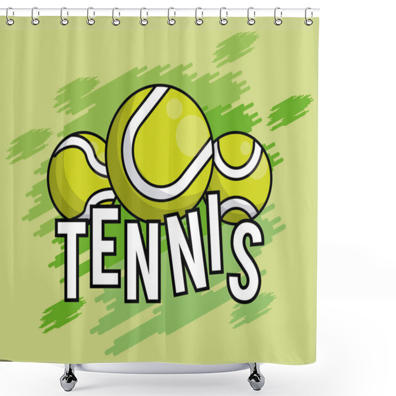 Personality  Sports Balls Equipment Vibrant Card Splash Background Shower Curtains