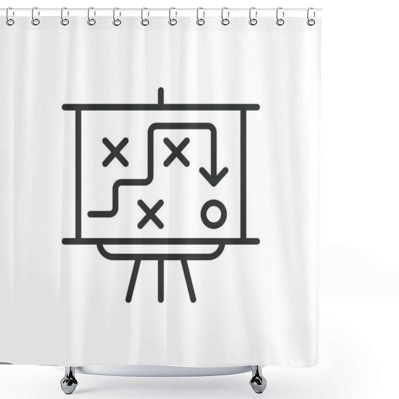 Personality  Strategy Pattern Icon In Line Design. Strategy, Pattern, Planning, Approach, Framework, Solution, Structure On White Background Vector. Strategy Pattern Editable Stroke Icon Shower Curtains