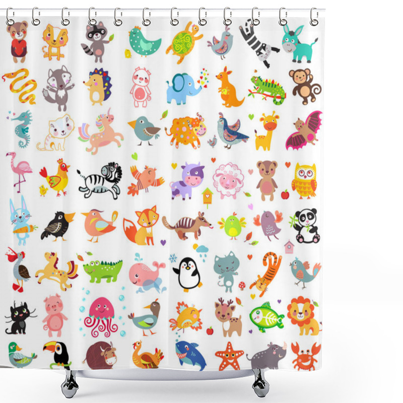 Personality  Animals 64 Set Shower Curtains