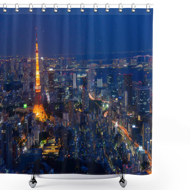 Personality  Tokyo In The Twilight Shower Curtains