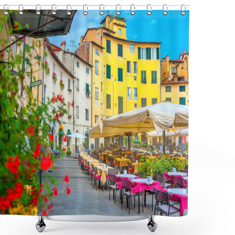 Personality   Cozy Cafe On The Old Streets Of Italian Cities Shower Curtains