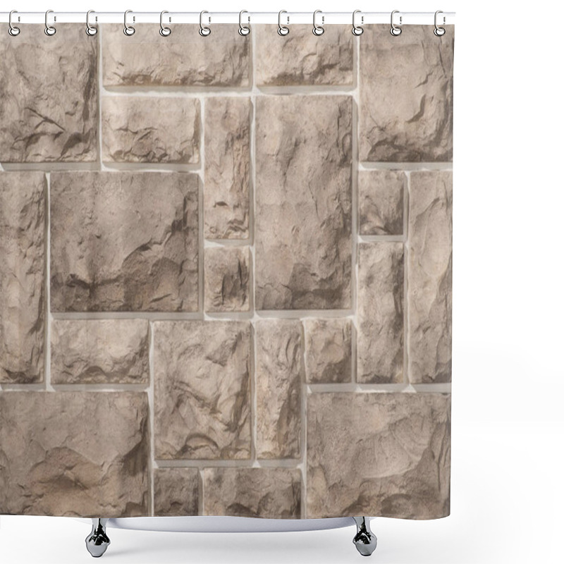 Personality  Stone And Brick Masonry Walls Shower Curtains