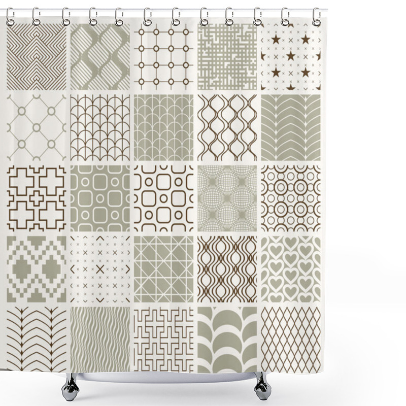 Personality  Collection Of Abstract Seamless Compositions  Shower Curtains