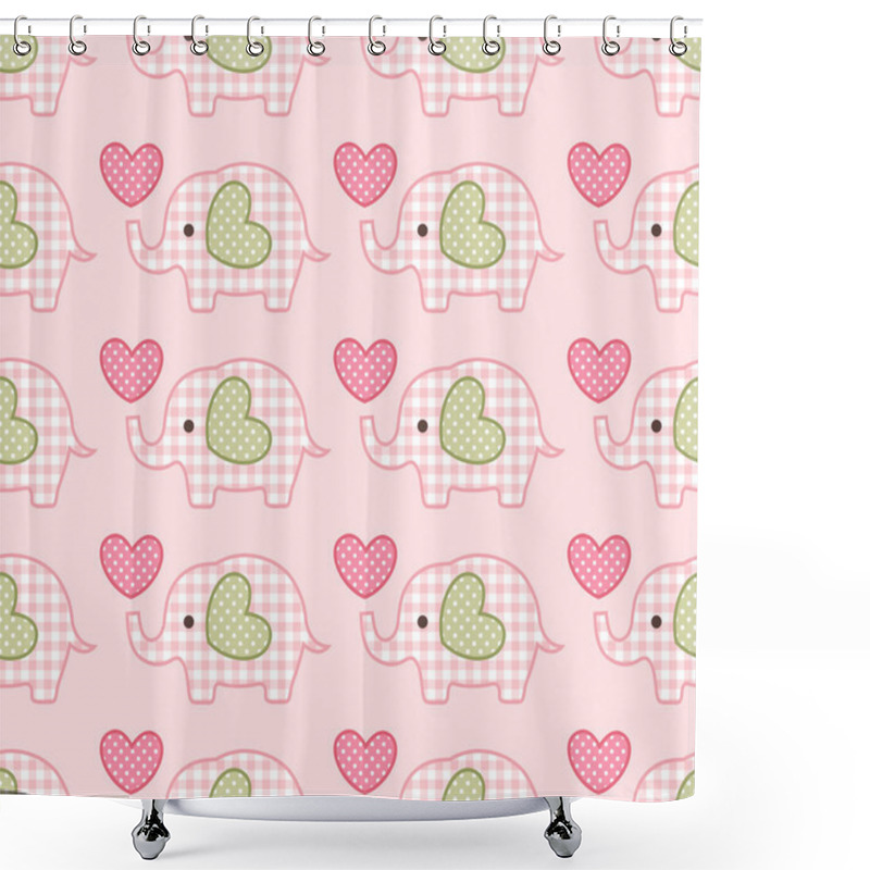 Personality  Elephants Cartoon Pattern Shower Curtains