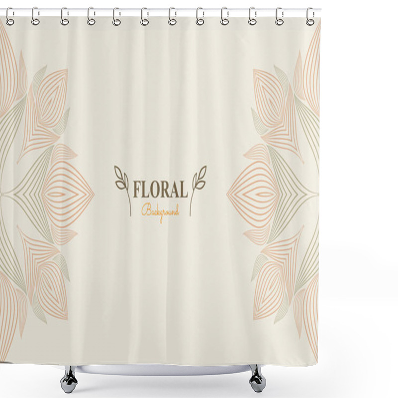 Personality  Natural Floral Background With Abstract Natural Shape, Leaf And Floral Ornament In Soft Color Style Shower Curtains