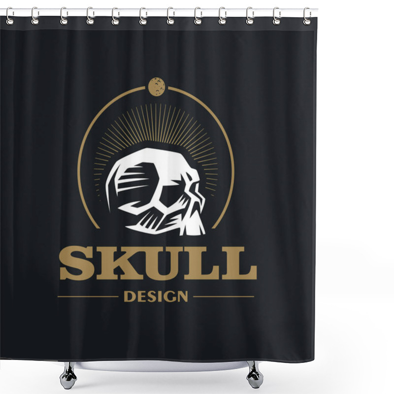 Personality  Skull Stylized Illustration.  Shower Curtains