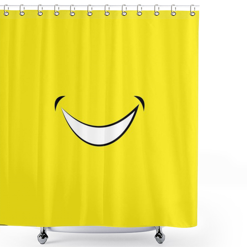 Personality  Smile Happy Face Vector Design Shower Curtains