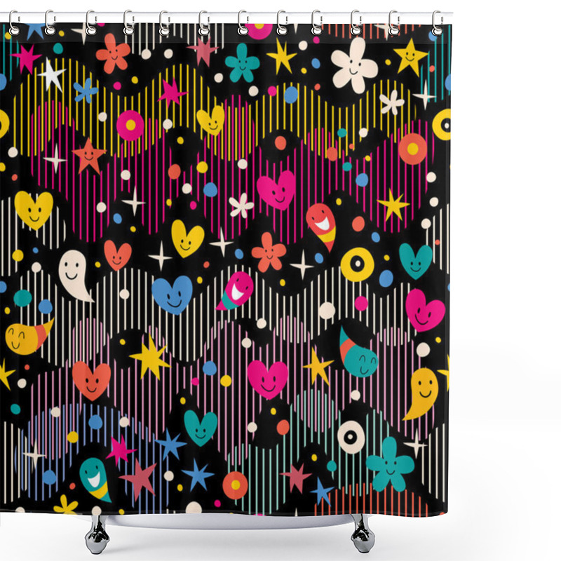 Personality  Happy Party Pattern Shower Curtains