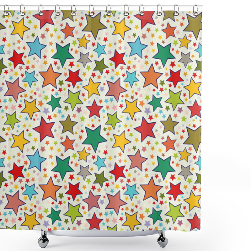 Personality  Stars Seamless Pattern Shower Curtains