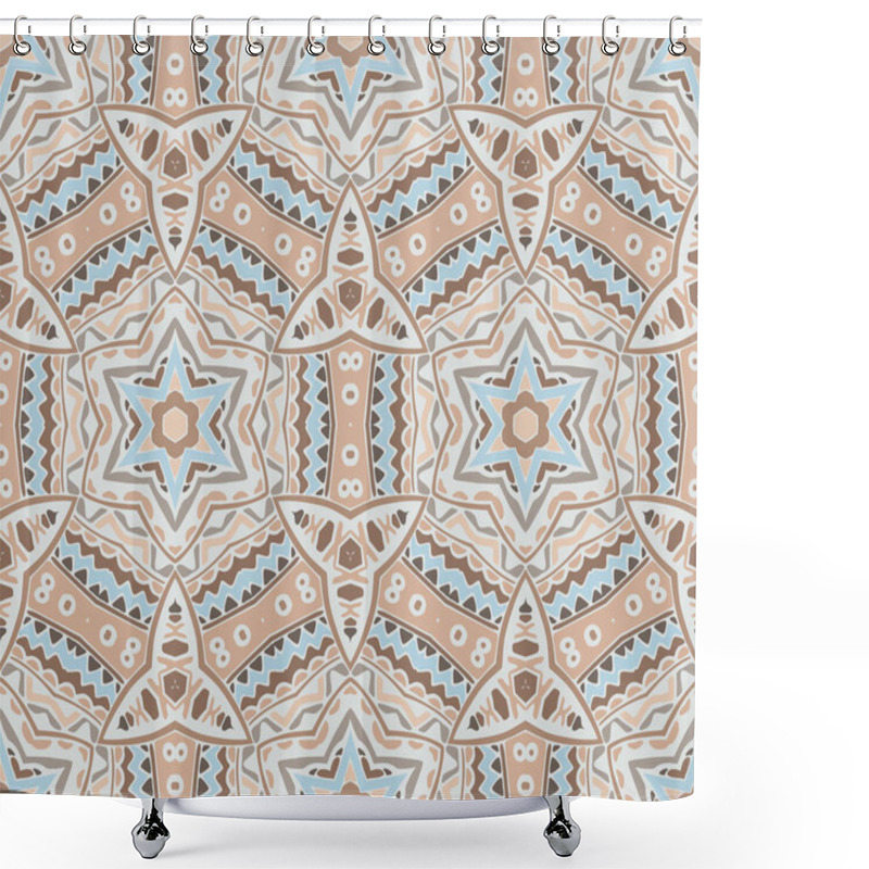 Personality  Ethnic Geometric  Seamless Tribal  Pattern Shower Curtains