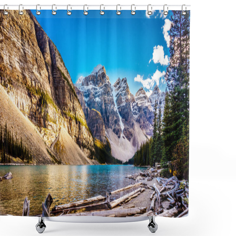 Personality  Moraine Lake And Surrounding Mountains In Banff National Park Shower Curtains