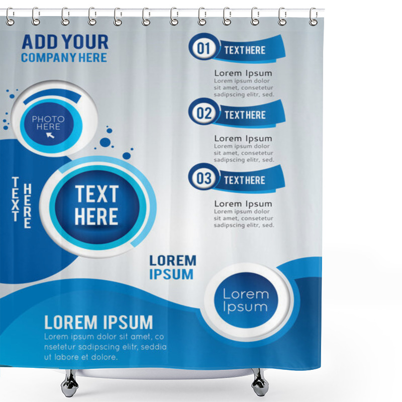 Personality  Stylish Presentation Of Business Poster Shower Curtains