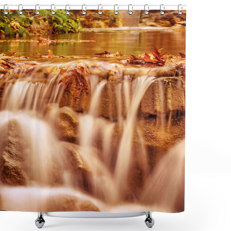 Personality  Beautiful Little Waterfall In The Forest Shower Curtains