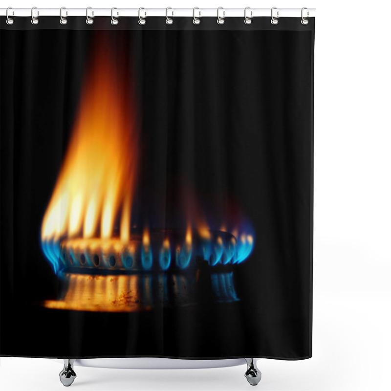 Personality  Gas Burning From A Kitchen Gas Stove Shower Curtains