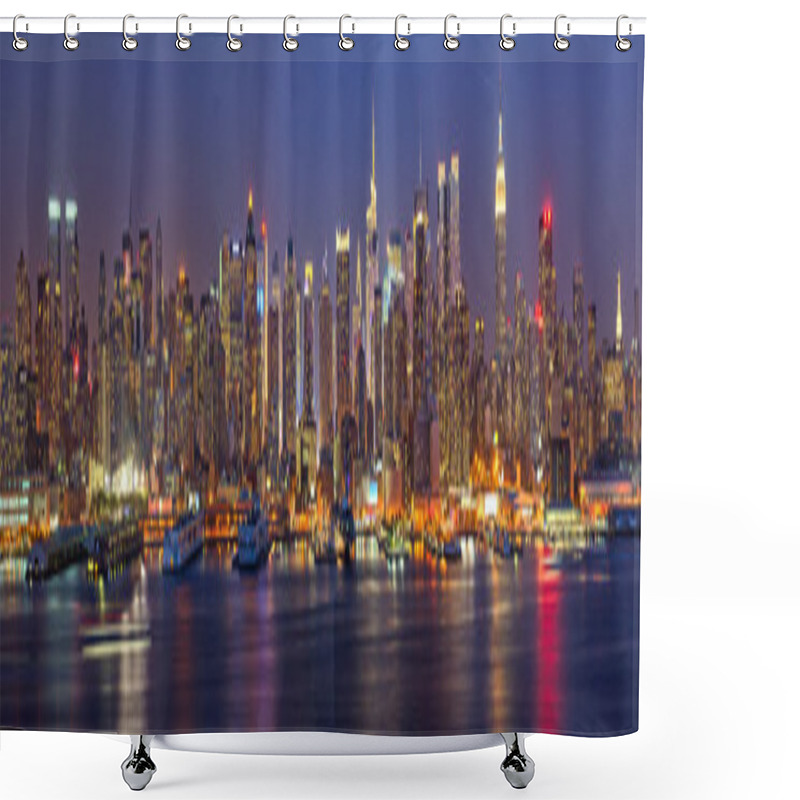 Personality  Manhattan At Night Shower Curtains