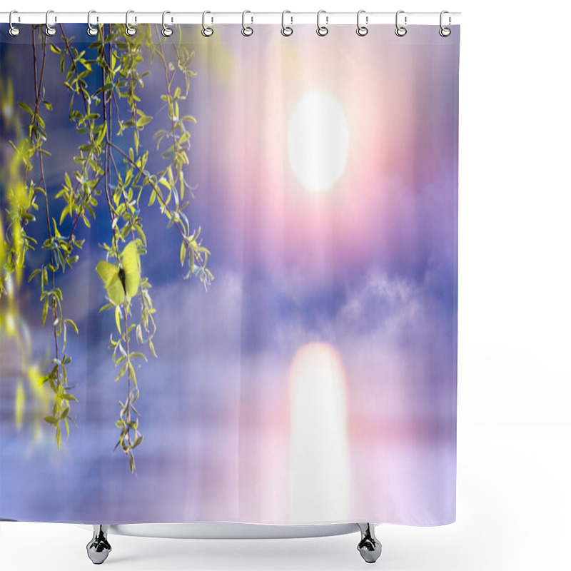 Personality  Abstract Spring Background Shower Curtains