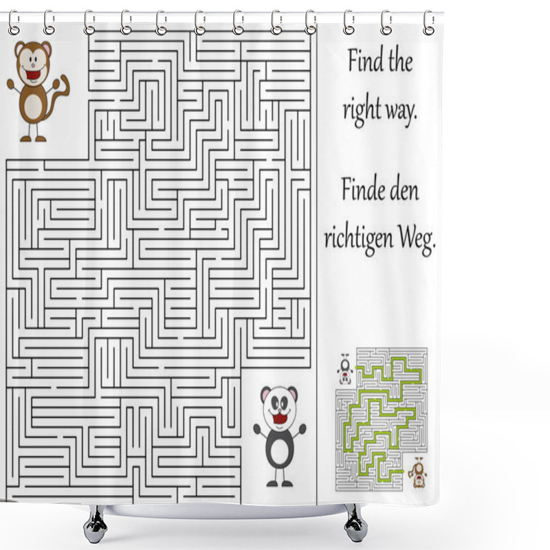 Personality  Find The Right Way Through The Maze Shower Curtains