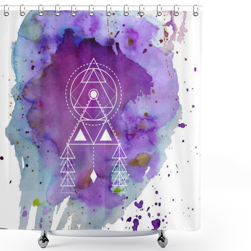 Personality  Sacred Geometry Forms, Shapes Of Lines, Logo, Sign, Symbol. Shower Curtains