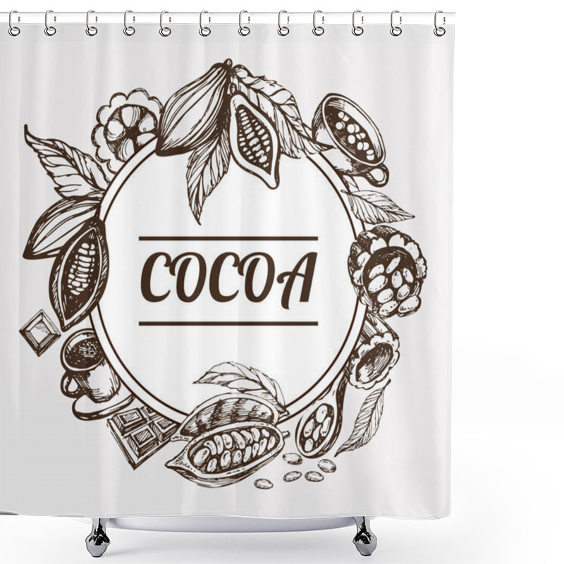 Personality  Cocoa Frame Shower Curtains